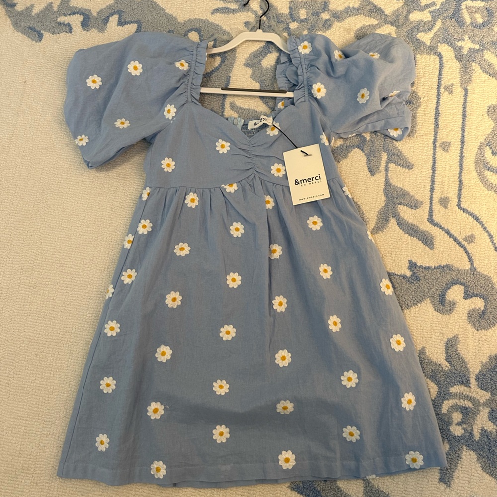 Blue Daisy Mini Dress